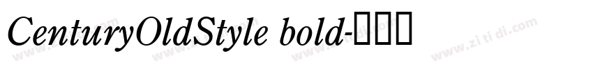 CenturyOldStyle bold字体转换 CenturyOldStyle bold字体转换